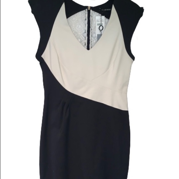 Black Halo Contrast Lace Satin Sheen dress NWT ✨ - Picture 2 of 10